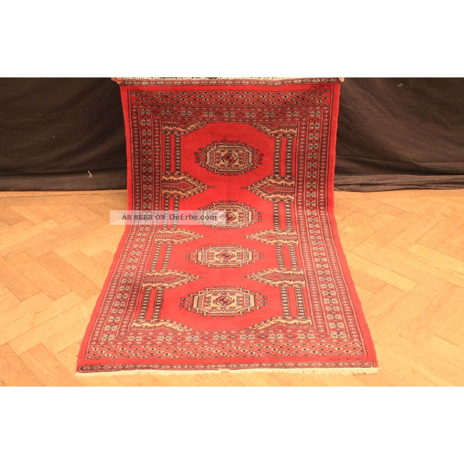 Fein Handgeknüpfter Orient Buchara Jomut Teppich Carpet Tappeto Tapis 95x160cm Teppiche & Flachgewebe Bild