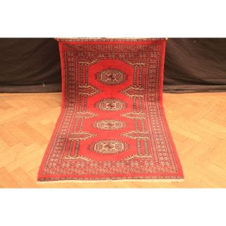 Fein Handgeknüpfter Orient Buchara Jomut Teppich Carpet Tappeto Tapis 95x160cm Bild