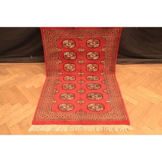 Fein Handgeknüpfter Orient Buchara Jomut Teppich Carpet Tappeto Tapis 145x95cm Bild