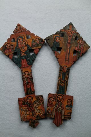 Äthiopien Kreuz,  Ikone,  Holz.  Ethiopia Cross,  Icon,  Wood Ethiopie Croix,  Icône Bild