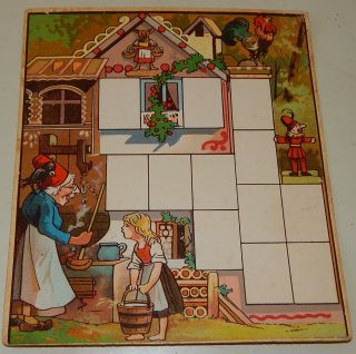 Antikes Legespiel - Hänsel Und Gretel - Um 1900 Bild