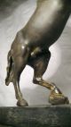 Alte Figur,  Skulptur,  Metall Pferd,  Hengst Auf Holz Sockel,  28 Cm,  1,  8 Kg,  Antik 1900-1949 Bild 5