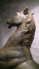 Alte Figur,  Skulptur,  Metall Pferd,  Hengst Auf Holz Sockel,  28 Cm,  1,  8 Kg,  Antik 1900-1949 Bild 7