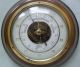 Älteres Barometer Von Barigo Mit Glas Und Echter Messing - Blende Auf Holzplatte Wettergeräte Bild 3