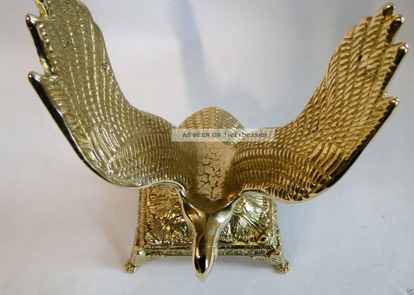 Adler Aar Messing großer Adler Figur Standfigur Dekorativer Adler Höhe 26 cm 