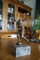 Metall Figur Fussballspieler Bronze? Skulptur Statue Büste Sculpture Bust 1900-1949 Bild 6