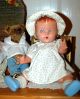Niedliche Alte Babypuppe - Puppe Aus Masse Mit Igodikopf - Gemarkt B.  N.  D.  London Puppen & Zubehör Bild 1