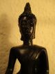 Sitzender Buddha Figur 13cm Schwarz Gießmasse Skulptur Meditation Feng Shui Entstehungszeit nach 1945 Bild 4