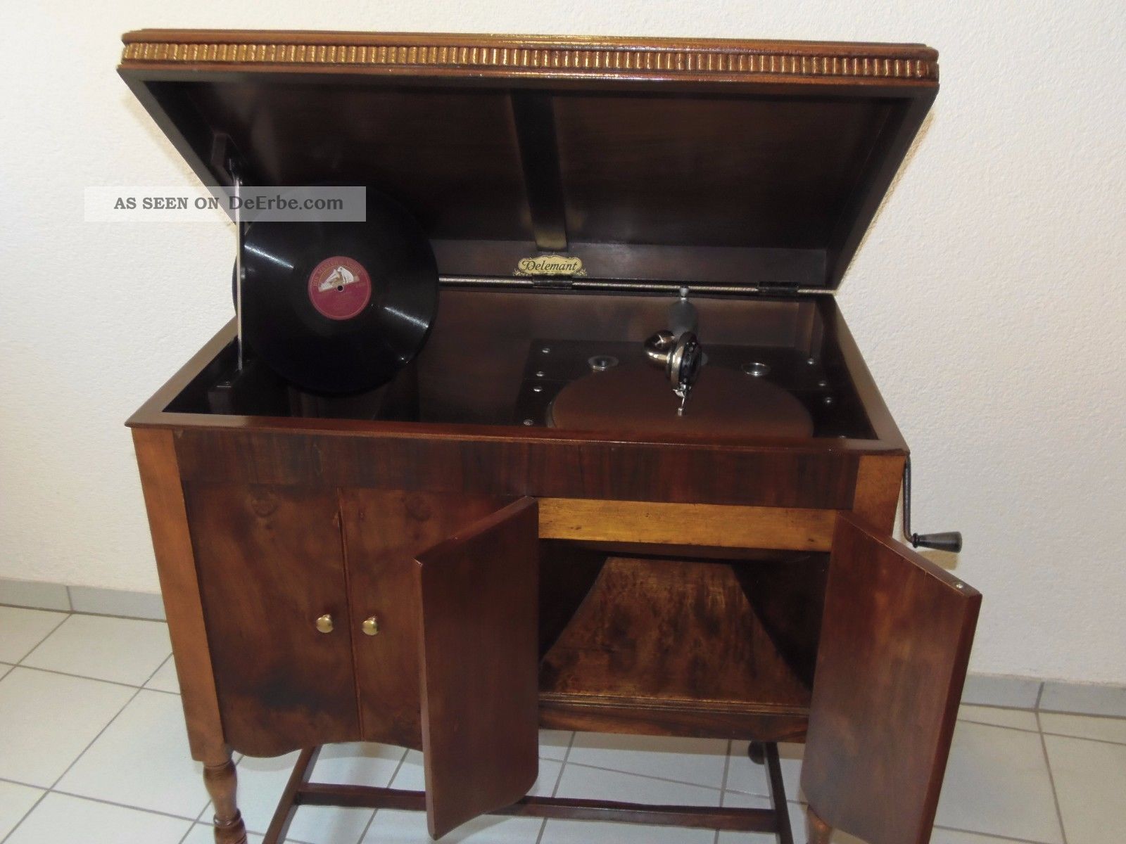 Extrem Rar - Delemant Reg.  No.  473229 Grammophon - Gramophone Um 1920 Mechanische Musik Bild