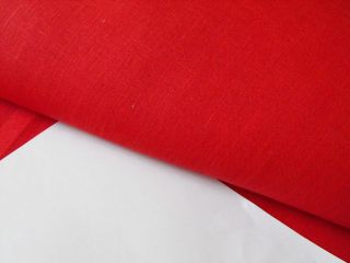 100 Leinen Stoff Rest Uni Rot B 150 Cm L 125 Cm,  Sehr Schön,  Patchwork Bild