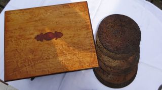 Antikes Polyphon Kalliope Spieluhr 06 Blech Platten 24 Cm Musical Clock Or Box Bild