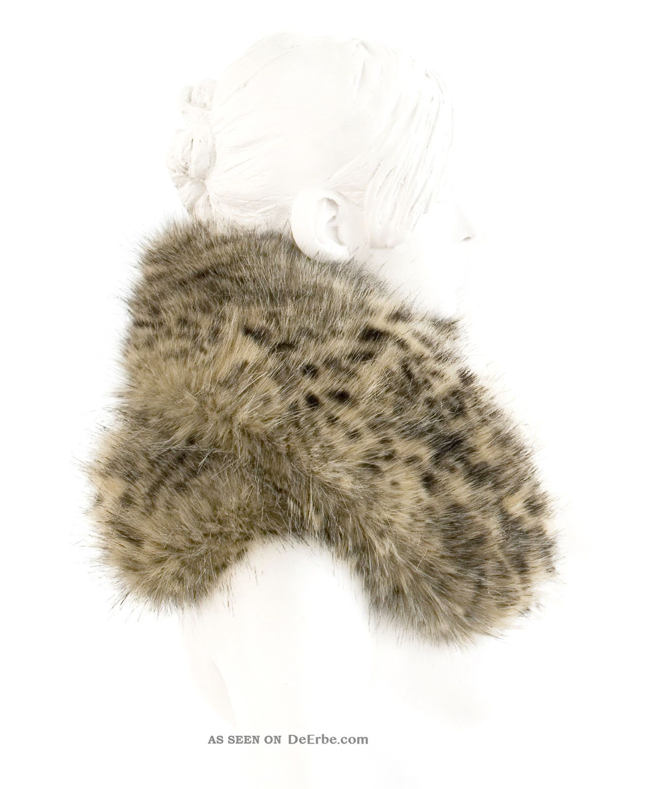 Kinder Plüschschal Mit Kunstfell - Warmer Pelzkragenschal Für Den Winter