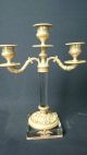 Antikes Paar Empire Stil Bronze Kristall Kandelaber Kerzenleuchter Um 1870 Antike Originale vor 1945 Bild 2