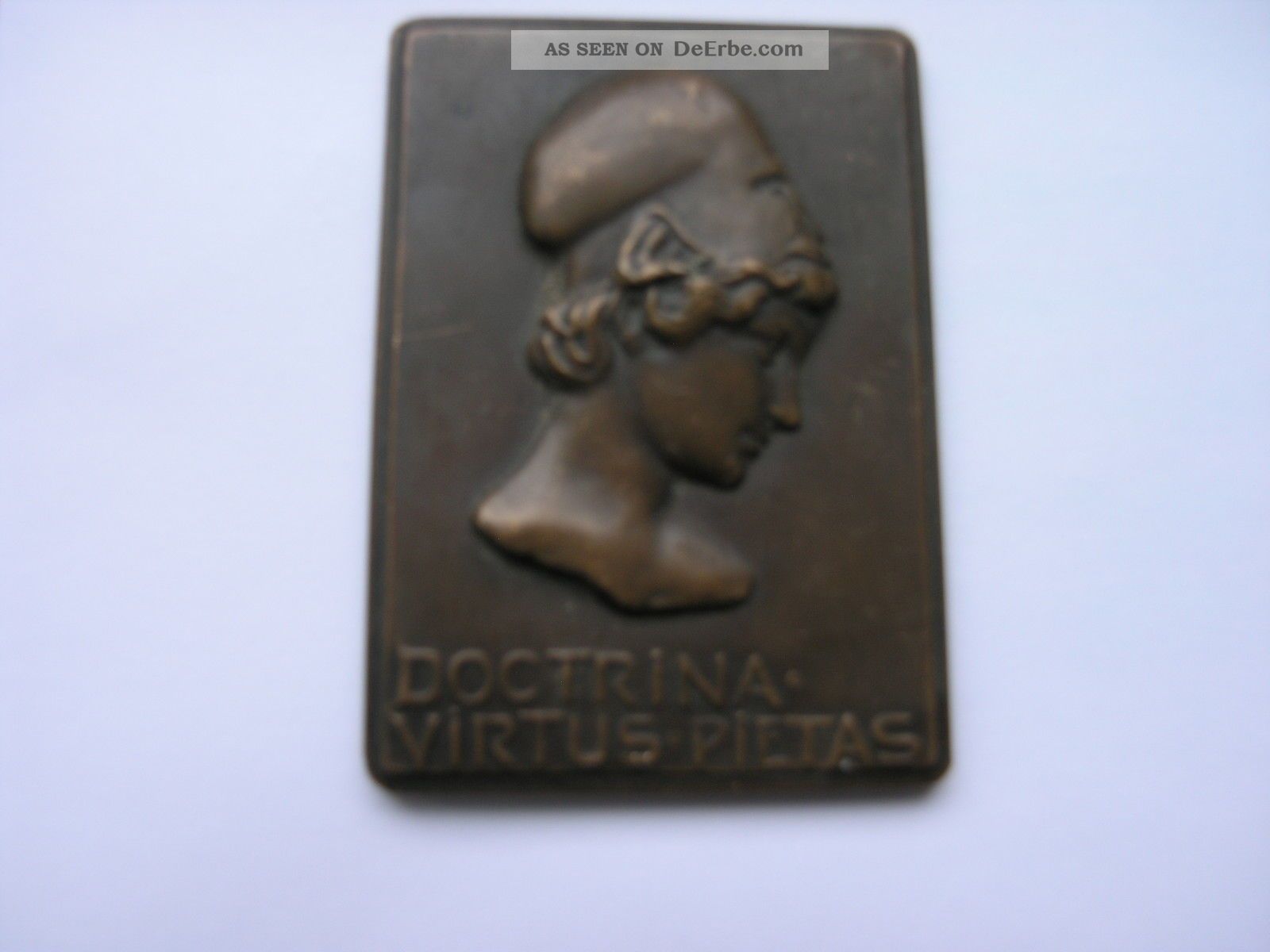Antike Bronze Plakette Leipzig 1912 - 400 Jahre Nikolaischule Bronze Bild