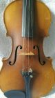 Alte Geige Violine Mit Zettel Musikinstrumente Bild 1