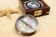 Kompass Aus Messing In Holzbox Antikoptik Box Nautik Instrument Maritim 1258 Technik & Instrumente Bild 1