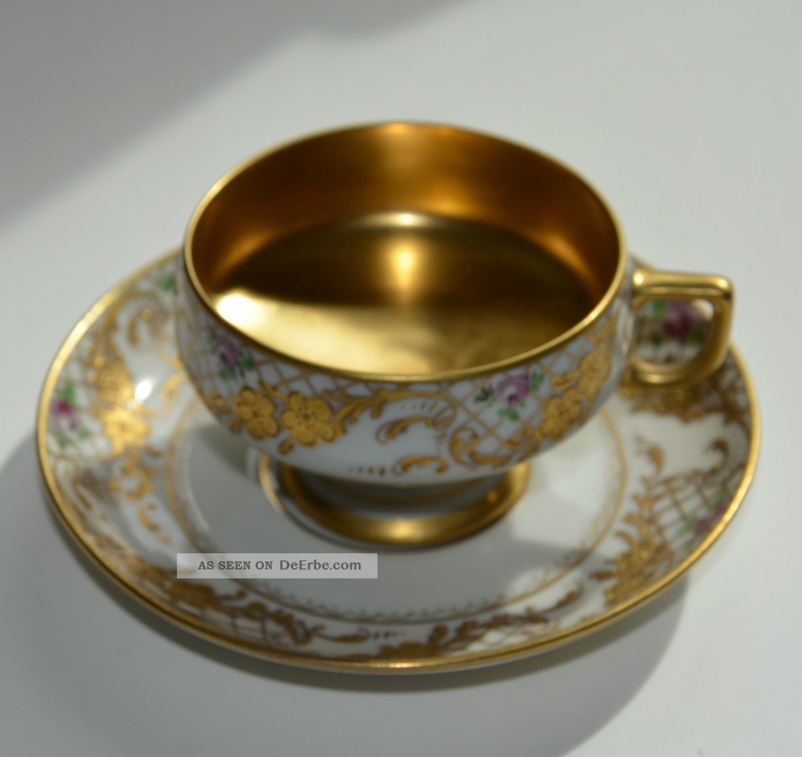 Moccatasse Striegau Dresden,  Handmalerei.  Top. Nach Marke & Herkunft Bild