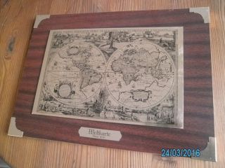 Messing Karte Auf Holz 2 Stück (tmc) Bild