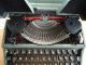Historische 50er Jahre Olympia Sm2 Schreibmaschine Petrol - Grünblechgehäuse,  Chrom Antike Bürotechnik Bild 5