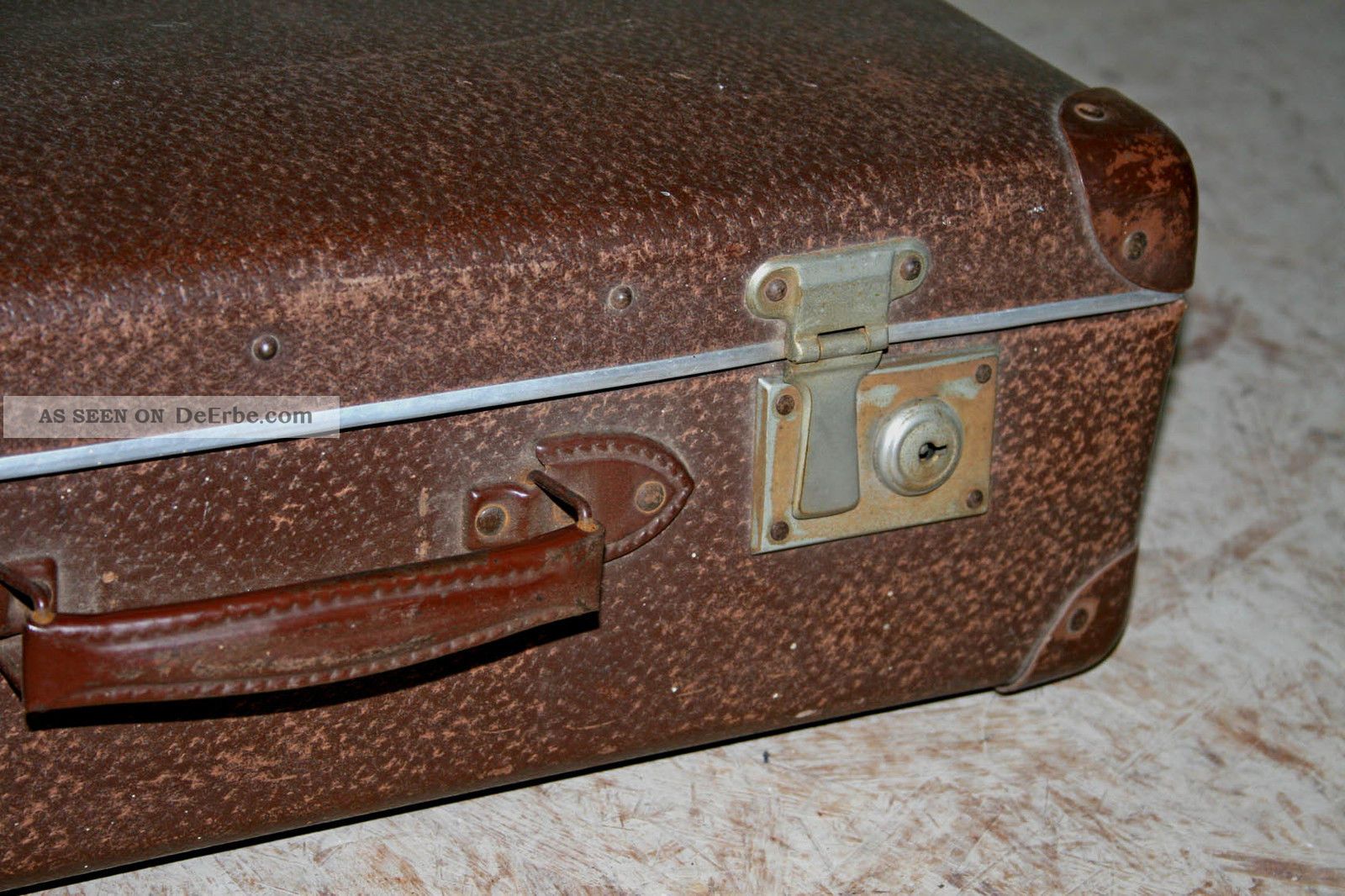 Vintage Reisekoffer Hartschale Koffer 55x33x17cm Schaufenster Oldtimer Deko