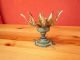 Kerzenhalter Bronze Indien Kerzenständer In Form Einer Lotusblüte Internationale Antiq. & Kunst Bild 3