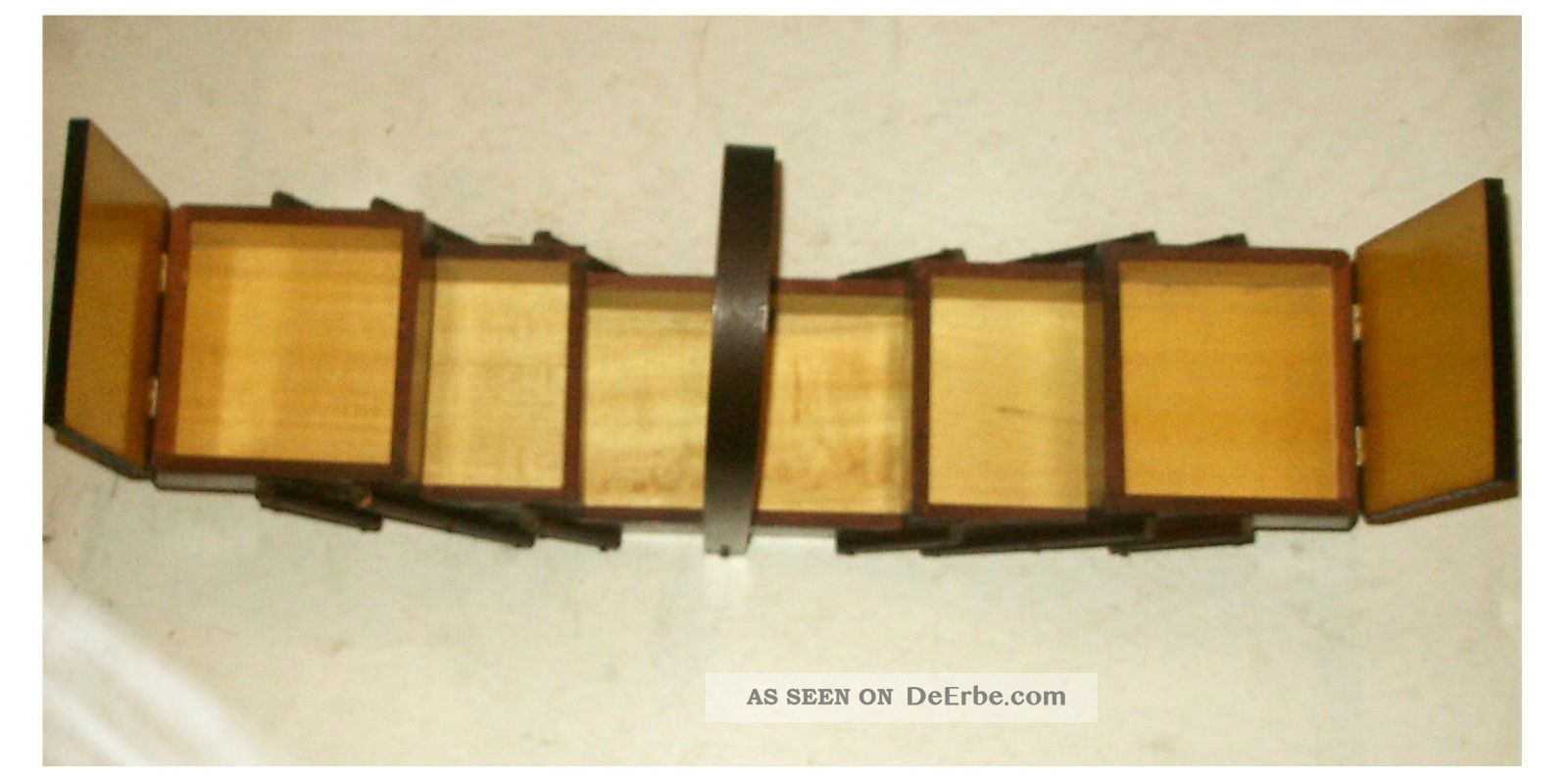 Schöner Alter Nähkorb Warszewa/warschau Holz Schnitzerei 30er Jahre Artdèco