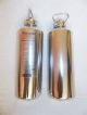 Zwei Wärmflaschen Kupfer Chrom Zylinderförmig,  Höhe Ca.  26,  5 Cm,  Durchm.  Ca.  8 Cm Metallobjekte Bild 5