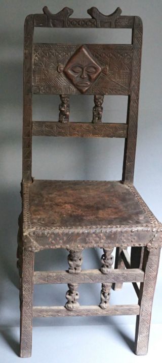 Old Chief Prestige Chair Chokwe,  Congo - Prestige Stuhl Tschokwe,  Kongo Bild