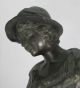 Hirte / Mann Mit Hund Weiß - Bronze Figur / Skulptur / Plastik H.  46,  5cm Frankreich 1900-1949 Bild 2