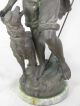 Hirte / Mann Mit Hund Weiß - Bronze Figur / Skulptur / Plastik H.  46,  5cm Frankreich 1900-1949 Bild 3
