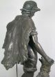 Hirte / Mann Mit Hund Weiß - Bronze Figur / Skulptur / Plastik H.  46,  5cm Frankreich 1900-1949 Bild 7
