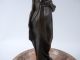 Alte Bronze Frauen Figur Auf Marmorsockel 37cm Hoch 1900-1949 Bild 2