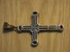 Antik Anhänger Kreuz Echt Silber Handarbeit 925 Mit Gold Cross Croce Croix Schmuck nach Epochen Bild 2