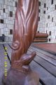 2 Holzfiguren Aus Afrika,  Hand Geschnitzt - Sehr Dekorativ Holzarbeiten Bild 4