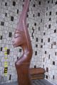 2 Holzfiguren Aus Afrika,  Hand Geschnitzt - Sehr Dekorativ Holzarbeiten Bild 5