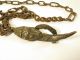 Alte Eisenkette Yoruba Eshu Bronzeanhänger Old Iron Chain Brass Pendant Afrozip Afrika Bild 1