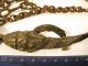 Alte Eisenkette Yoruba Eshu Bronzeanhänger Old Iron Chain Brass Pendant Afrozip Afrika Bild 2