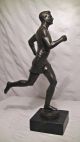 Alte Figur,  Skulptur,  Mann,  Athlet,  Sportler,  Läufer,  Marmor Sockel,  Antik 1900-1949 Bild 2