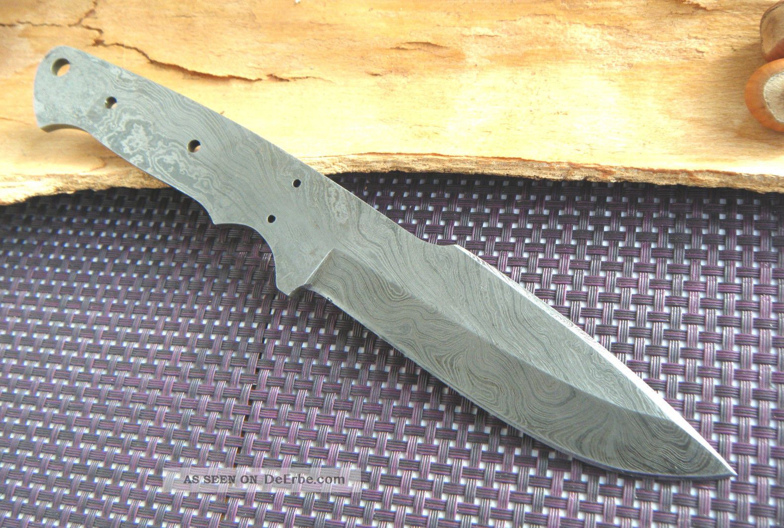 Damast Klinge Messerklinge Full Tang Damast Messer Damascus Blank Blade Top Jagd & Fischen Bild