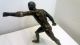 Muskulöser Bronze Athlet Um 1900 Auf Marmor Bronze Bild 4