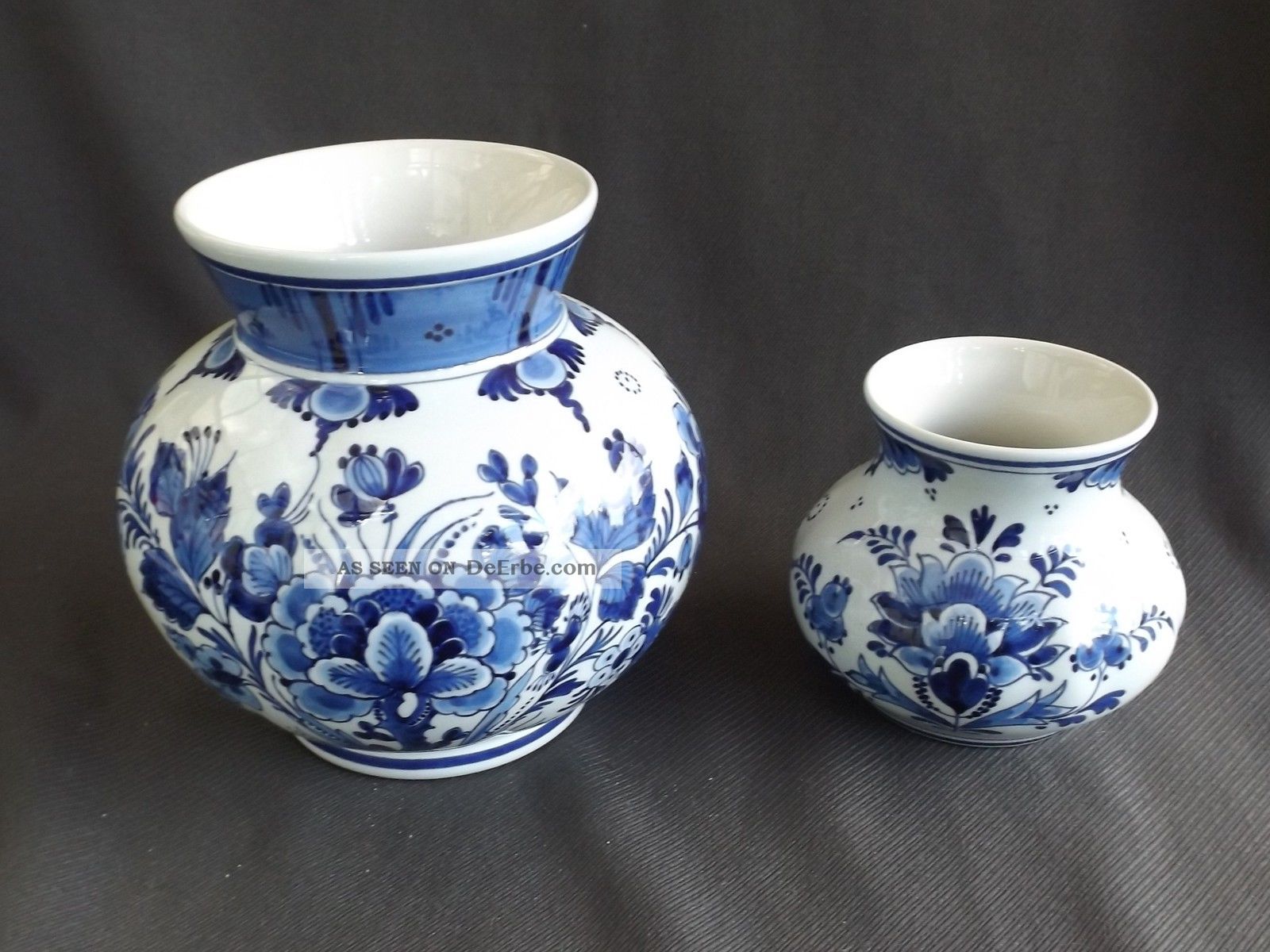 Delft De Porcelyne Fles 2 Vasen Nach Form & Funktion Bild