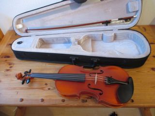 Alte Geige Mit Bogen In Koffer Violine Violin Top Bespielbar Bild