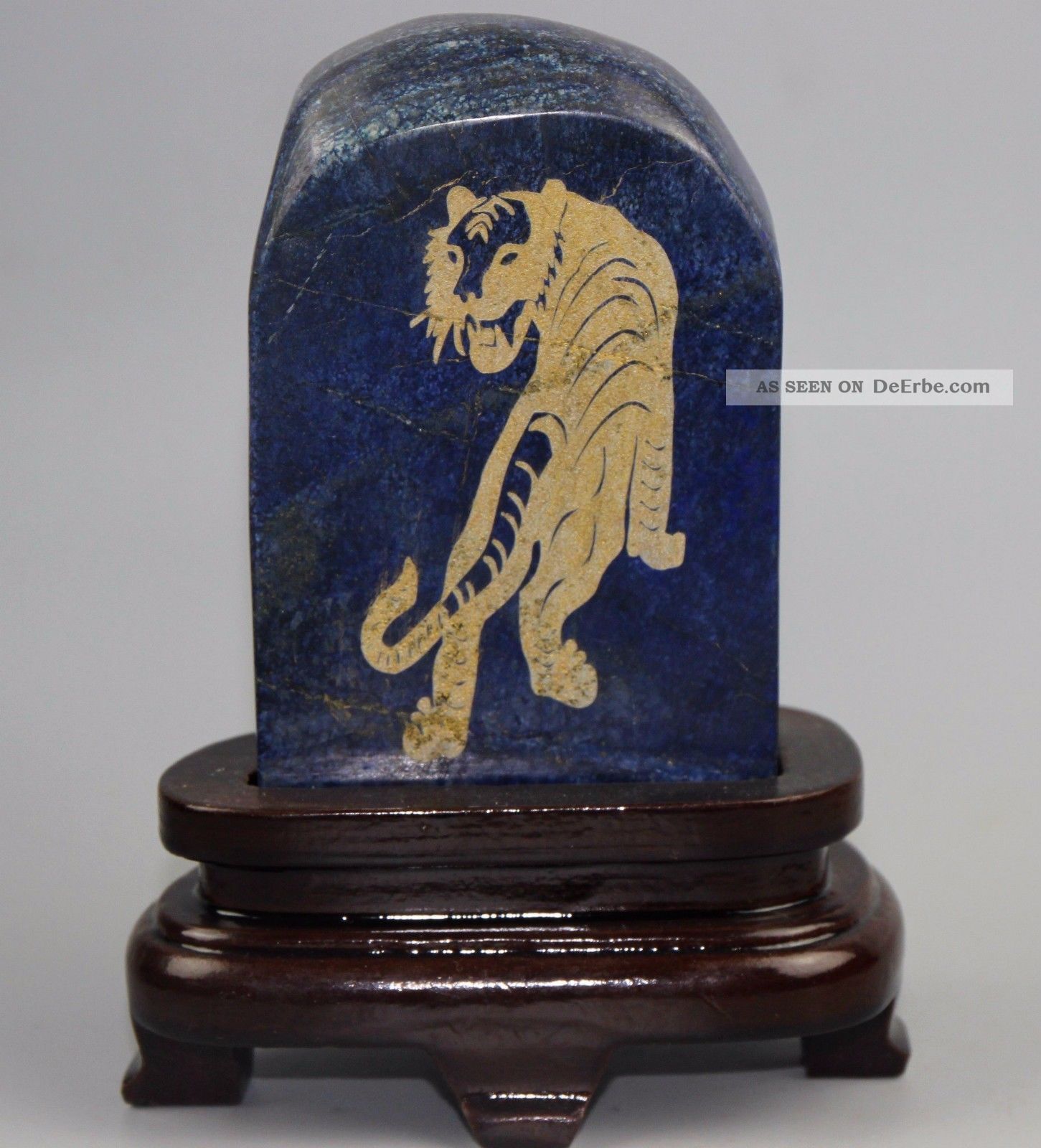 Chinese Lapis Lazuli Tiger Images Statue With Base Entstehungszeit nach 1945 Bild
