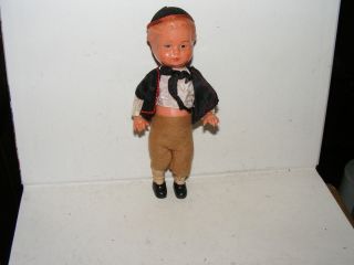 Alte Edi - Puppe - Junge - Puppenhaus - Puppenstube - 50er Jahre - Selten Bild