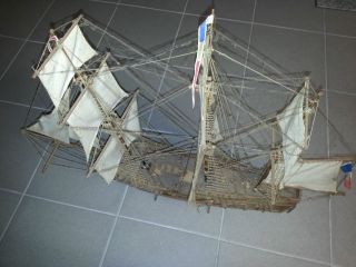 Altes Segelschiff Schiff Fregatte Holz Handarbeit Gebaut Bild