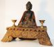 Antiker Altar Mit Buddha Und Butterlampen Tibet Nepal Asiatika: Indien & Himalaya Bild 1