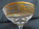 Likörglas / Likörschale Kristallglas Mit Floralem Ätzfries - Dekor,  Goldrand Sammlerglas Bild 3