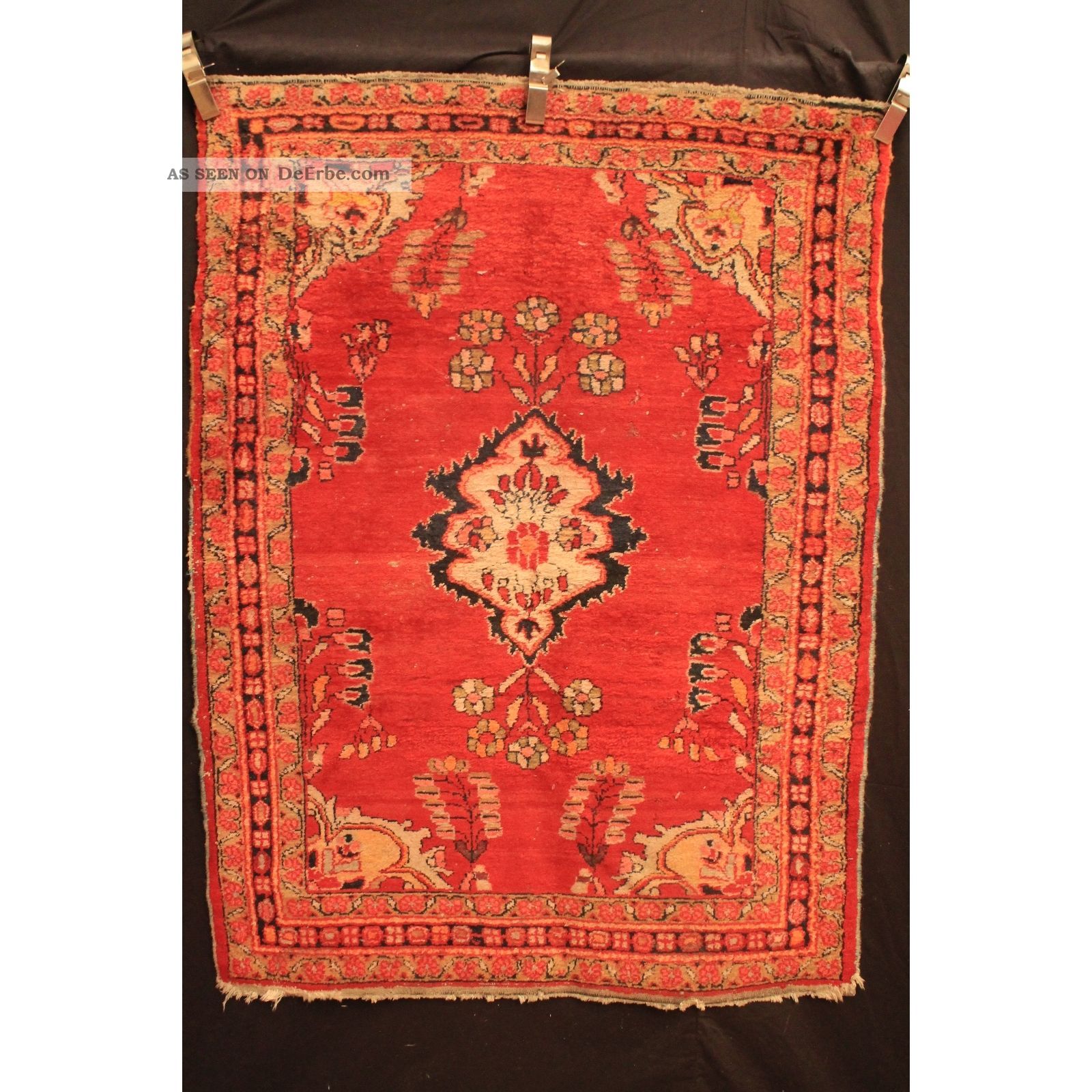 Alt Antik Handgeknüpft Orient Sa Rug Lillian Teppich Carpet Old Rug 150x110cm Teppiche & Flachgewebe Bild