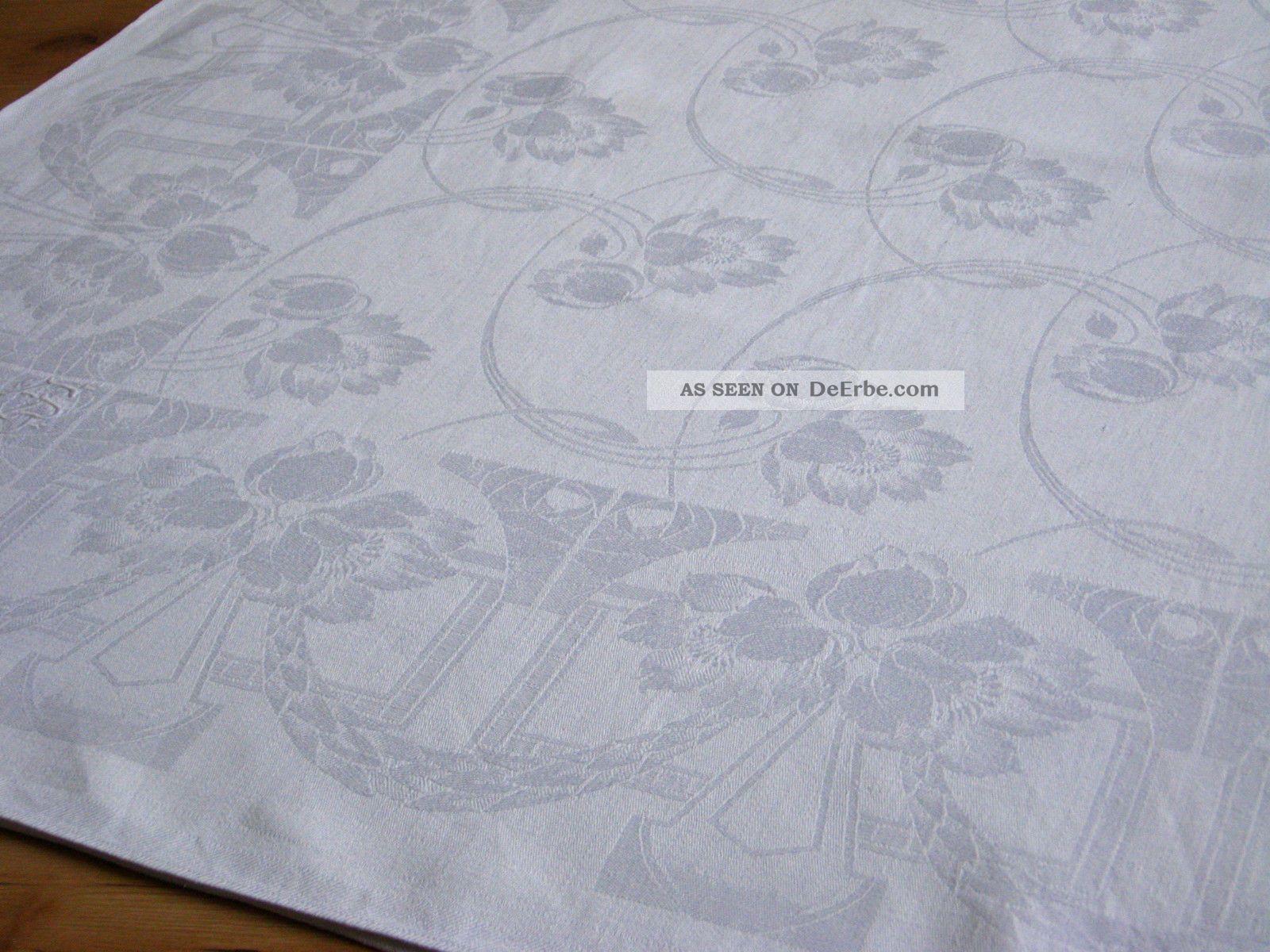 Großes Tischtuch Tafeltuch Mit Jugendstil Muster 125 X 210 Tischdecken Bild