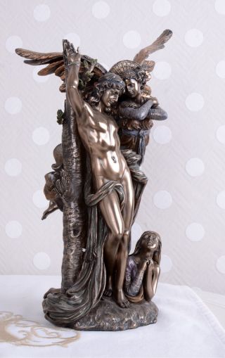 Heiliger Sebastian Skulptur Märtyrer Skulptur Antike Einzelstück Bild